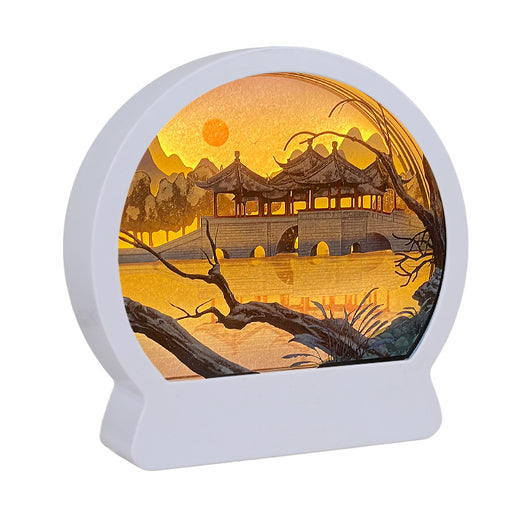 Lámpara Nocturna de Papel Tallado - Arte Paisajístico DIY Vintage - Image 17