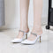 Tacones Altos Puntiagudos con Strass Europeos y Americanos - Diseño Sexy con Abertura Trasera