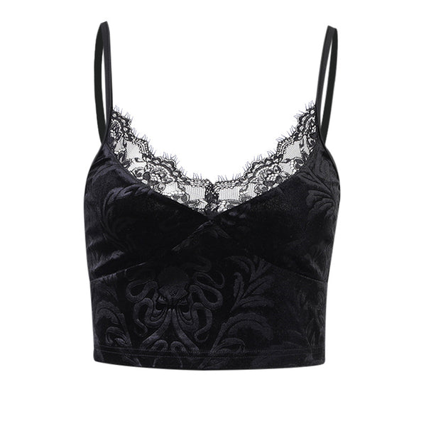 Camiseta Gótica de Encaje para Mujer - Tank Top Elegante - Image 6