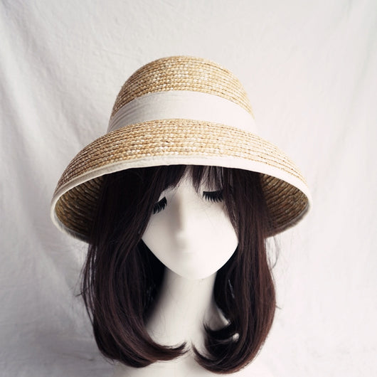 Sombrero Playero Vintage de Paja con Ala Acampanada Estilo Francés - Image 3
