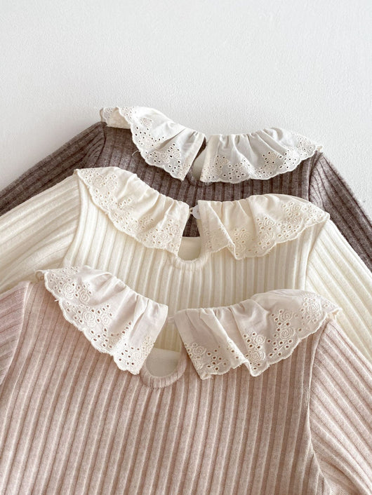 Blusa de Encaje con Cuello Peter Pan para Mujer - Image 14