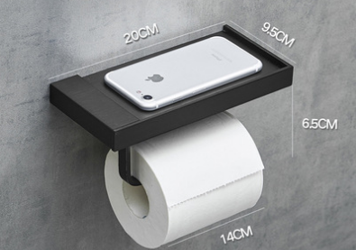 Organizador de Baño 3 en 1 - Soporte para Papel Higiénico, Toallas y Celular - Image 4