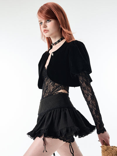 Vestido Corto de Bailarina con Encaje Delicado para Dama - Image 5