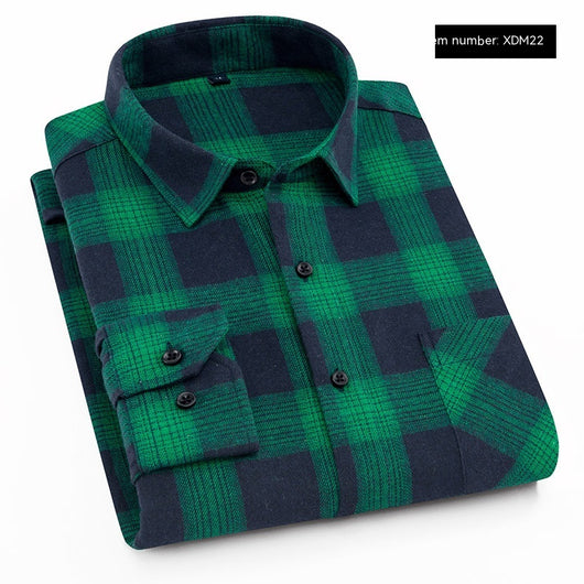 Camisa Flanela Casual de Manga Larga para Hombre - Image 10
