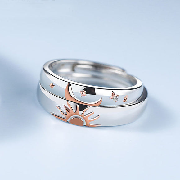 Anillo de Diamante Fashion con Separación de Color para Parejas