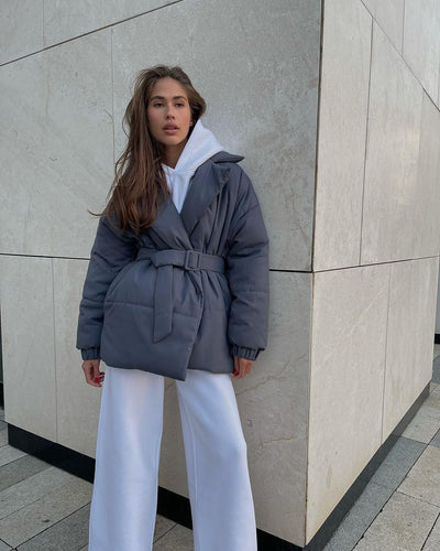 Abrigo de Invierno Entallado para Mujer - Diseño Clásico con Solapa y Cintura Marcada - Image 17