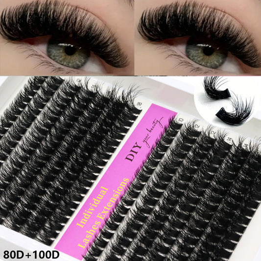 Pestañas 3D Voluminosas 14 Filas - Efecto Esponjoso Natural 40D 60D 80D