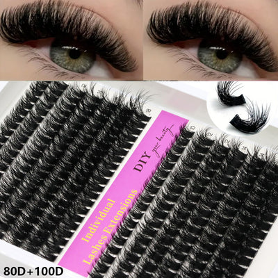 Pestañas 3D Voluminosas 14 Filas - Efecto Esponjoso Natural 40D 60D 80D