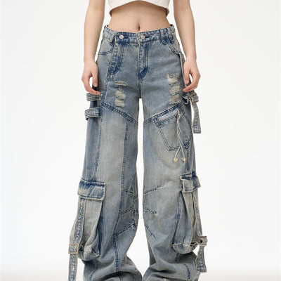 Pantalones Cargo Desestructurados con Lavado Industrial - Image 7