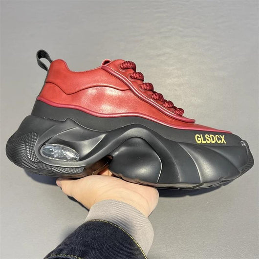 Zapatos Deportivos de Plataforma en Cuero para Hombre - Estilo Moderno y Confort - Image 14
