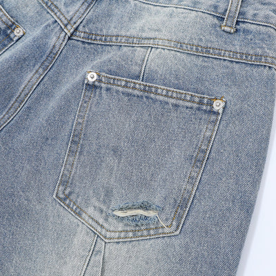 Conjunto de Camisa Vaquera Workwear Desgastada con Estilo Urbano - Image 36