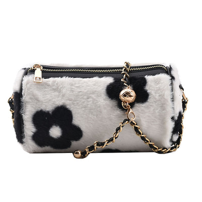Bolso de Viaje Acolchado con Estampado de Vaca y Flores - Image 4