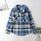 Chaqueta Camisa Cuadros Suelta Estilo Europeo y Americano para Mujer