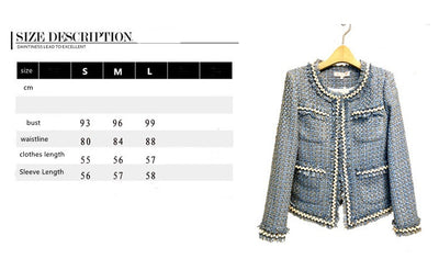 Abrigo de Tweed Slim Temperamento para Mujer - Image 6