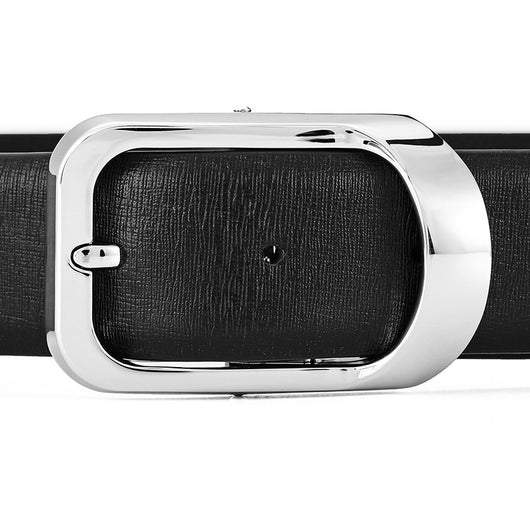 Cinturón de Cuero Genuino para Hombre con Hebilla de Pasador Minimalista - Image 9
