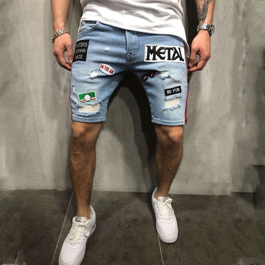 Jeans Sueltos Rotos con Bordados para Hombre - Image 5
