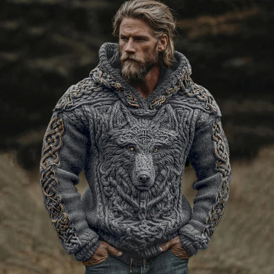 Sudadera Estampada con Capucha de Punto para Hombre - Image 2