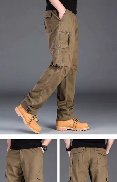 Pantalones Casuales Relajados de Cintura Alta con Aislamiento Térmico para Hombre - Image 9