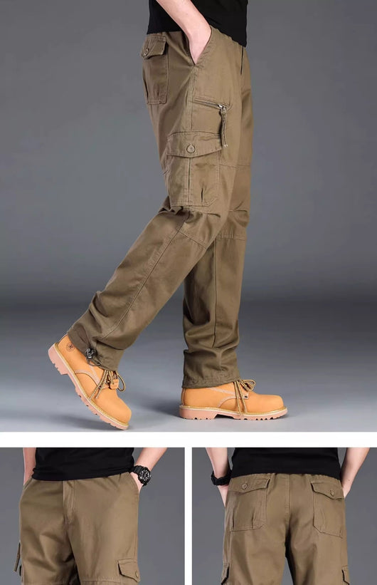 Pantalones Casuales Relajados de Cintura Alta con Aislamiento Térmico para Hombre - Image 9