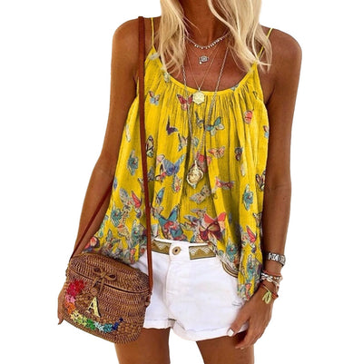 Blusa Camiseta Estampado Mariposas Talla Grande Suelta y Cómoda - Image 3