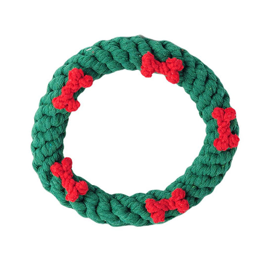 Juguete Dental Navideño para Perros con Cuerda de Algodón - Image 5