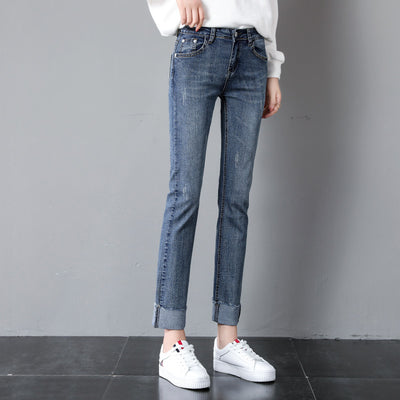 Pantalones Sueltos y Delgados de Nueve Puntos Versátiles - Image 11