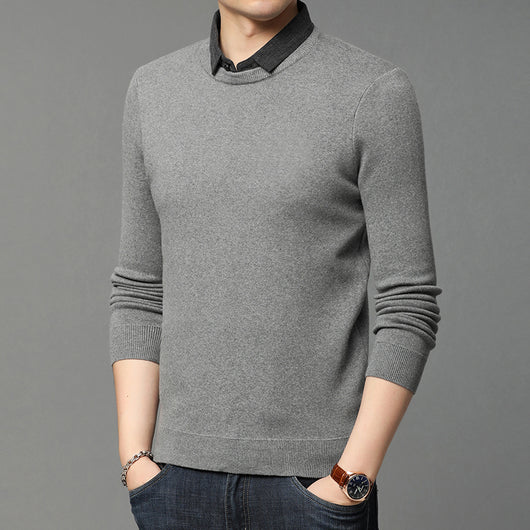 Suéter Hombre con Cuello Falso Dos Piezas - Image 10