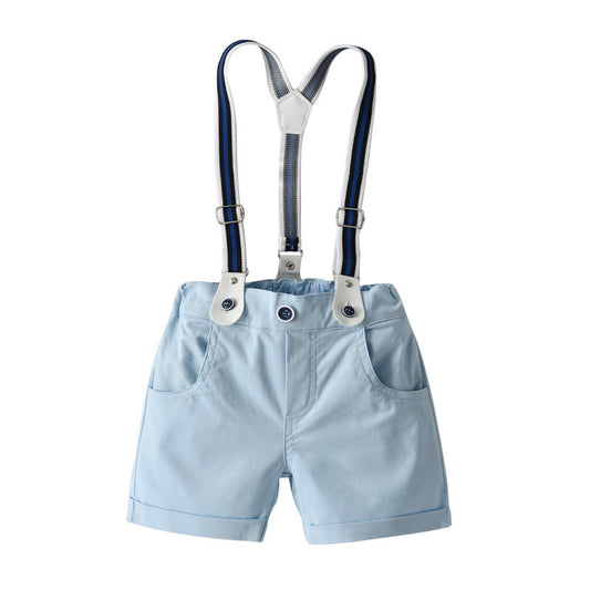 Pantalón Corto Caballero Británico con Tirantes - Conjunto Veraniego de 2 Piezas - Image 2