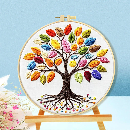Bordado de Punto de Cruz Árbol de la Suerte con Animales - Diseño Simplificado - Image 2