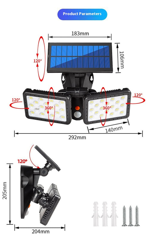Lámpara Solar de Jardín con Sensor de Movimiento - Image 5