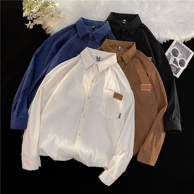 Chamarra Oversize Retro Americana Unisex para Parejas - Estilo Boyfriend - Image 15