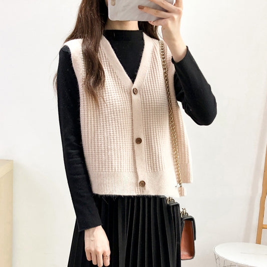 Chaleco Cardigan Tejido Suelto sin Mangas para Mujer - Image 2