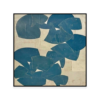 Cuadro Abstracto Azul Moderno Pintado a Mano - Óleo sobre Lienzo para Sala - Image 7