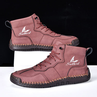 Botas Altas Retro de Cuero - Estilo Casual Urbano - Image 15