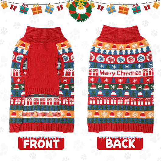 Suéter Navideño para Mascotas Rojo en Acrílico - Image 4