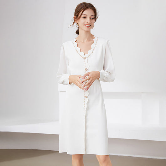 Falda Midi Elegante en Chifón con Escote V - Image 8
