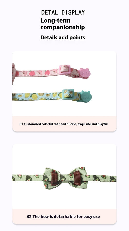 Collar Triangular para Mascota Serie Frutas Coloridas con Moño - Image 25