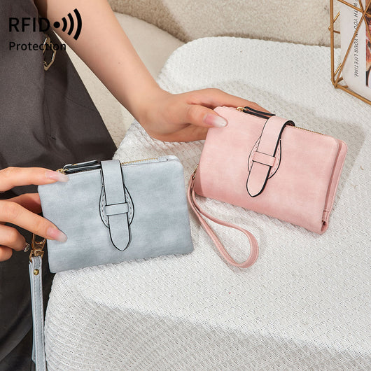 Cartera Mujer Cuero Suave RFID Protegida Compacta Colores Lisos - Image 20