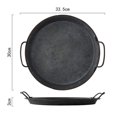 Bandeja de Hierro Forjado Retro para Pan y Decoración del Hogar - Image 7