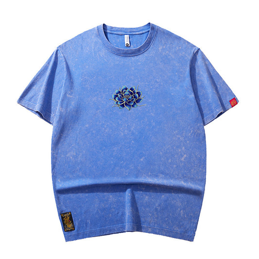 Camiseta Holgada con Bordado para Hombre - Image 2