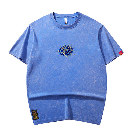 Camiseta Holgada con Bordado para Hombre - Image 2