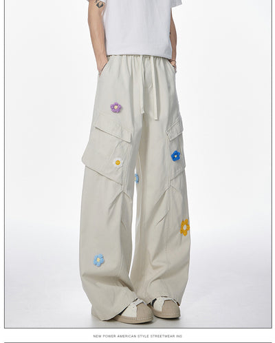 Pantalones de Trabajo Retro Multi-bolsillos Corte Recto Unisex - Image 21