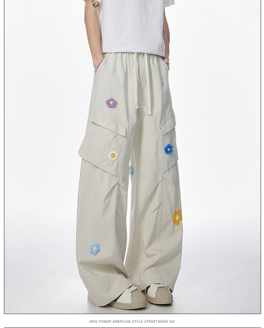 Pantalones de Trabajo Retro Multi-bolsillos Corte Recto Unisex - Image 21