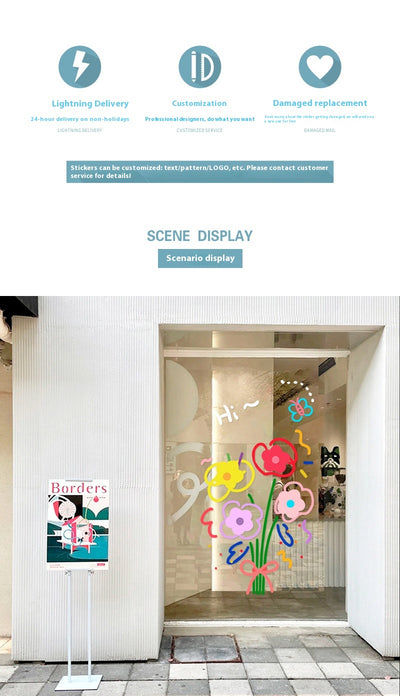 Pegatinas Decorativas de Flores para Ventanas - Adhesivos Estáticos Reutilizables - Image 11
