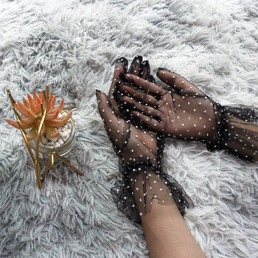 Guantes de Encaje Mesh para Novia - Image 13