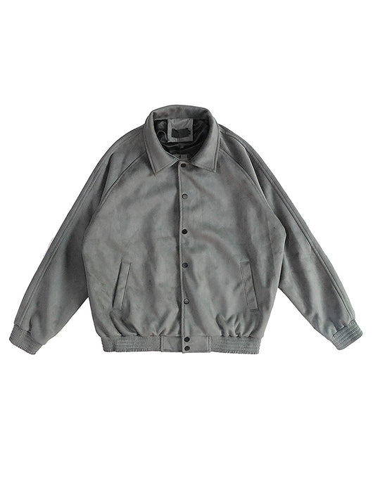 Chaqueta de Béisbol Suede Desgastada para Hombre - Image 5