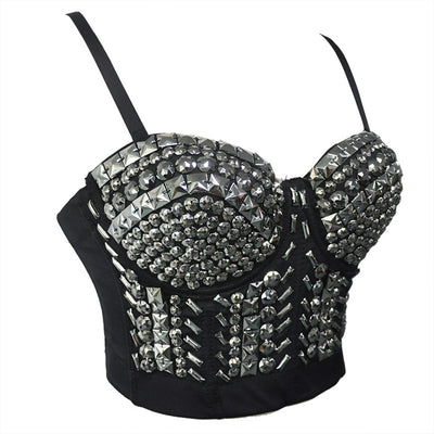 Top Lentejuelas Punk Danzante para Mujer - Diseño Secuencias y Cuentas - Image 5