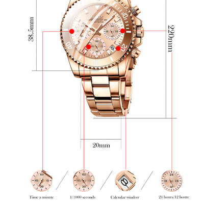 Reloj de Negocios Multifuncional para Mujer - Resistente al Agua - Image 14
