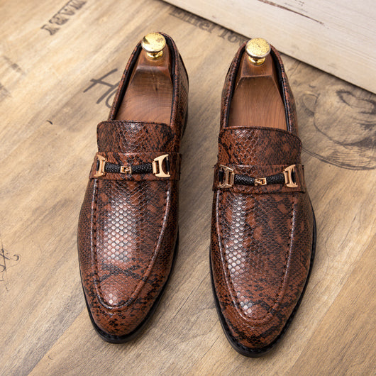 Cartera Masculina de Cuero con Patrón Piel de Serpiente Británico - Image 9