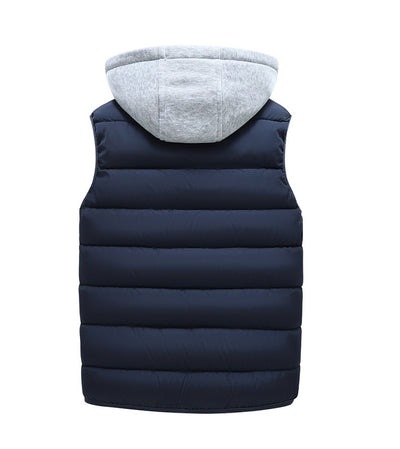 Chaleco Abrigo Invierno Hombre Corte Amplio con Capucha - Image 11